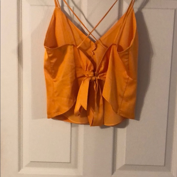 NWT Orange tie back crop tank - Picture 3 of 5